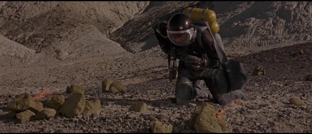 Astronaut Kit Draper, stranded far from home in Byron Haskin's Robinson Crusoe on Mars (1964)