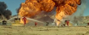 A sepctacular oil field blaze in Andrew V. McLaglen's Hellfighters (1968)