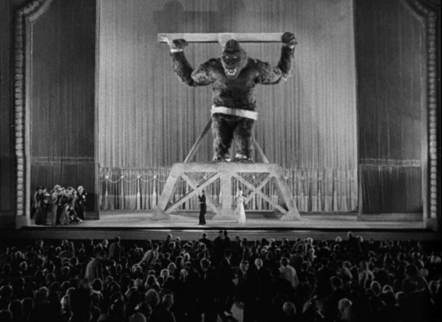 Kong, representative of an untamed world, brought low by imperialism in Merian C. Cooper and Ernest B. Schoedsack's King Kong (1933)