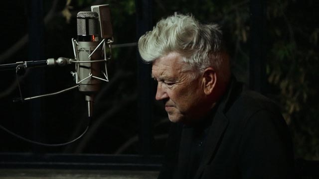 Lynch recording the stories of his childhood and the evolution of his art in David Lynch: The Art Life (2016)