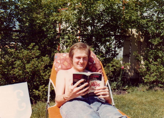 Kenneth George Godwin in his mother's back yard in Neepawa, Summer 1976