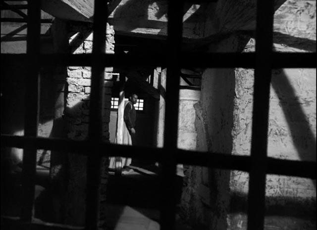 Othello is increasingly contained within a prison conjured by his own emotions in Orson Welles' Othello (1952/55)