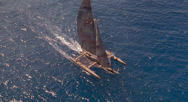 The Mariner's trimaran in Kevin Reynolds' sci-fi epic Waterworld (1995)