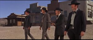 Wyatt Earp (James Garner), Doc Holliday (Jason Robards) and the Earp brothers mean business in John Sturges' Hour of the Gun (1967)