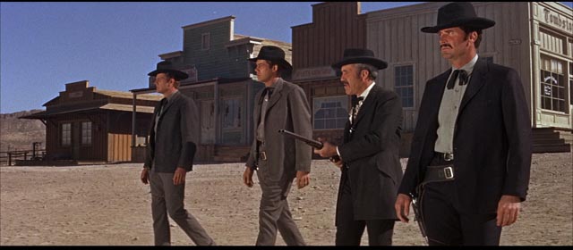 Wyatt Earp (James Garner), Doc Holliday (Jason Robards) and the Earp brothers mean business in John Sturges' Hour of the Gun (1967) 