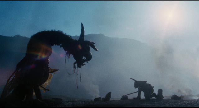 The king's champion finally meets the monster in Terry Gilliam's Jabbberwocky (1977)