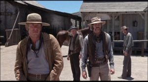 Rancher Bronson's men faced with a vengeance which makes no sense to them in Michael Winner's Lawman (1971)