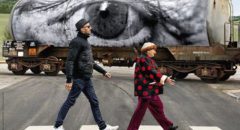 Agnes Varda and JR travel beneath the gaze of Varda's own all-seeing eye in Visages Villages (2017)