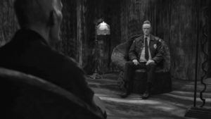 Deputy Andy Brennan (Harry Goaz) unexpectedly finds himself in the Other Place in David Lynch's Twin Peaks (2017)