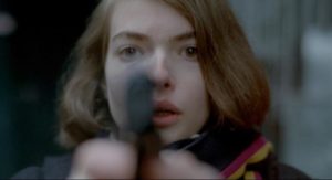 Zoë Tamerlis as mute victim-turned-avenger Thana in Abel Ferrara's Ms. 45 (1981)