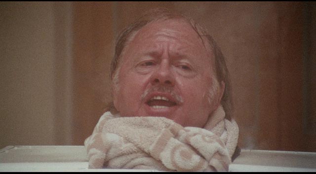 Mickey Rooney as connected has-been star Preston Gilbert in Mike Hodges' Pulp (1972)