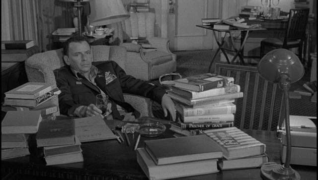 Major Bennett Marco (Frank Sinatra) is haunted by events in the Korean War he can't clearly remember in John Frankenheimer's The Manchurian Candidate (1962)