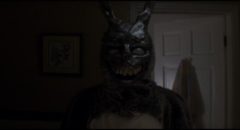 Donnie's visions involve a giant, enigmatic rabbit in Richard Kelly's Donnie Darko (2001)