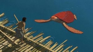 A shipwrecked man is trapped by a mystical animal in Michael Dudok de Wit's The Red Turtle (2016)