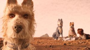 The dogs exiled to a garbage archipelago assist a boy searching for his lost companion in Wes Anderson's Isle of Dogs (2018)