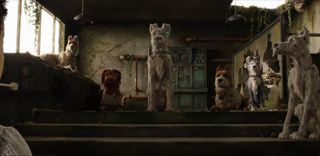 Atari's search takes him to colony of damaged dogs in a ruined research lab in Wes Anderson's Isle of Dogs (2018)