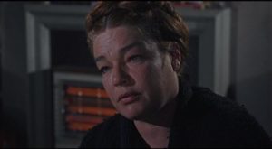 Simone Signoret as Elsa Fennan, a woman severely battered by life in Sidney Lumet's The Deadly Affair (1966)