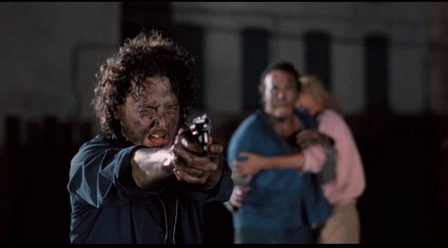 The soup kitchen guy (Daniel Stern) takes a moment to confront deadly urban mutants in Douglas Cheek's C.H.U.D. (1984)