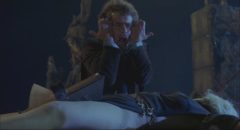 Wilbur Whateley (Dead Stockwell) summons the Old Ones over Sandra Dee's body in Daniel Haller's The Dunwich Horror (1969)