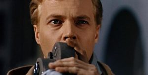 Mark Lewis (Karlheinz Boehm) is obsessed with trying to capture terror on film in Michael Powell's Peeping Tom (1959)