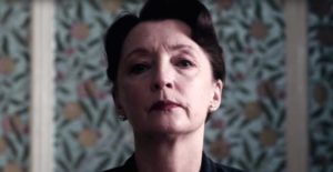 Lesley Manville as Reynolds sister/guardian Cyril in Paul Thomas Anderson's Phantom Thread (2017)