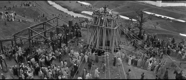 ... and the bell is raised for the first ringing in Andrei Tarkovsky's Andrei Rublev (1966)