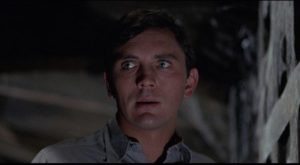 Freddie (Terence Stamp) is insecure, yet convinced that he deserves Miranda (Samantha Eggar) in William Wyler's The Collector (1965)