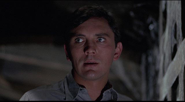 Freddie (Terence Stamp) is insecure, yet convinced that he deserves Miranda (Samantha Eggar) in William Wyler's The Collector (1965)