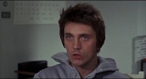 Newly born at age 30, John (Terence Stamp) struggles to learn in Alan Cooke's The Mind of Mr. Soames (1970)