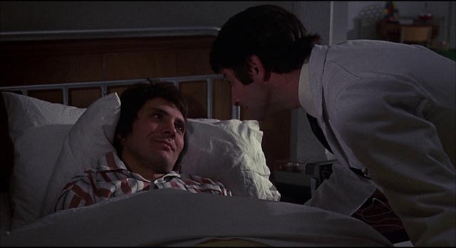 John (Terence Stamp) responds well to warmth and affection in Alan Cooke's The Mind of Mr. Soames (1970)