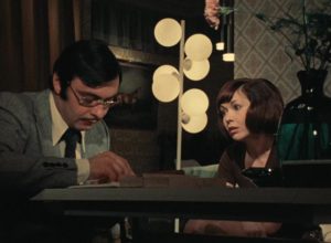 Unhappily married Monika (Renate Roland) asks husband Harald (Kurt Raab) for a divorce in Rainer Werner Fassbinder's Eight Hours Don't Make a Day (1972-73)
