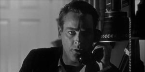 Miles (Kevin McCarthy) realizes there's no way to reach help in Don Siegel's Invasion of the Body Snatchers (1956)