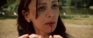 Kate Davis (Chantal Contouri) doesn't share her ancestor's taste for blood in Rod Hardy's Thirst (1979)