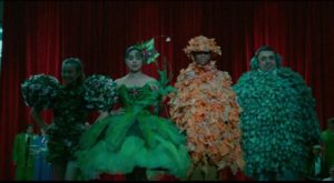 The townsfolk put on a celebratory fashion show at the local mall in David Byrne's True Stories (1986)