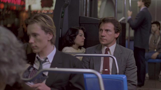 Lt. Fred O'Connor (Harvey Keitel) follows the stranger (John Lydon) who has been following him in Roberto Faenza's Copkiller (aka Corrupt, 1983)