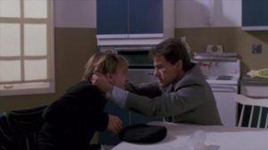 Self-confessed killer Leo Smith (John Lydon) invades the secret sanctum of Lt. Frank O'Connor (Harvey Keitel) in Roberto Faenza's Copkiller (aka Corrupt, 1983)