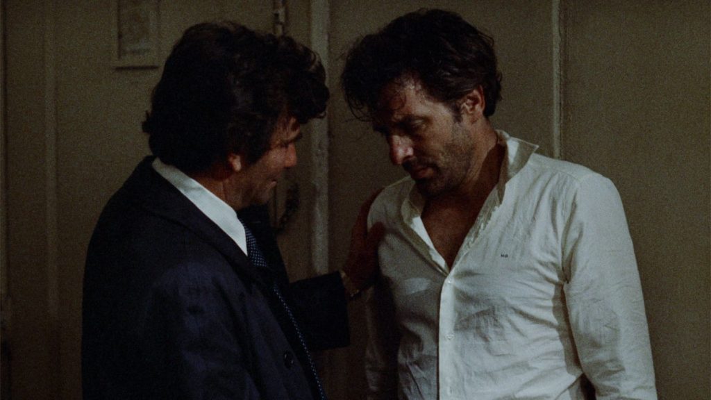 Mikey (Peter Falk) tries to calm Nicky (John Cassavetes)'s paranoid panic in Elaine May's 1976 masterpiece