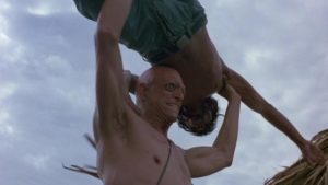 Michael Berryman takes care of the opposition in Ruggero Deodato's Cut and Run (1985)