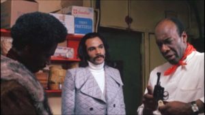 Priest (Ron O'Neal) asks his old mentor (Julius Harris) in Gordon Parks Jr's Super Fly (1972)