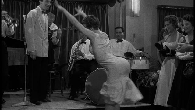 Youth run wild: local kids party at the roadhouse in John Guillermin's Town on Trial (1957)