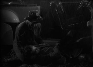 The strange accidental death of Charles Haskell Jr. (Edmund MacDonald) in Edgar G. Ulmer's Detour (1946)