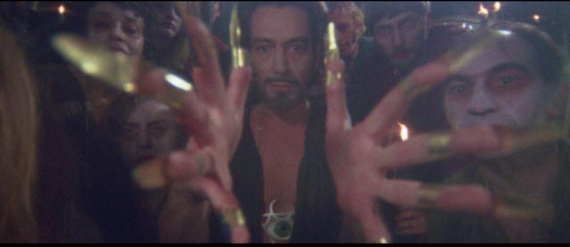 A Satanic cult pursues Joan Harrison (Edwige Fenech) in Sergio Martino's All the Colors of the Dark (1972)