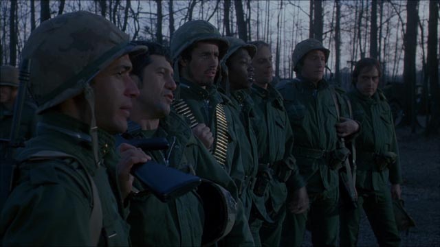 In classic movie platoon style, the unit initially bury their differences in a shared identity in Walter Hill's Southern Comfort (1981)