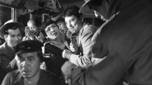 Bus Passengers are tormented by violent criminals in Seijun Suzuki's Eight Hours of Terror (1957)