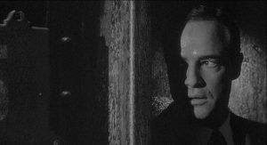 World War Two noir: German expatriate Robert Crain (Marlon Brando) undercover on a German freighter in Bernhard Wicki's Morituri (1965)