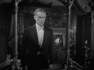 Peter Cortland (Ralph Michael) is possessed by a haunted mirror in Ealing's horror anthology Dead of Night (1945)