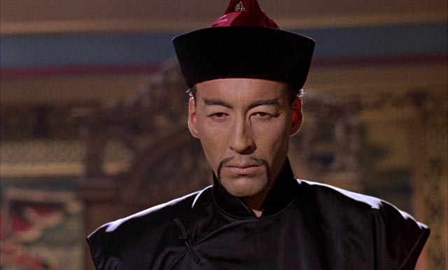 Christopher Lee in racial drag as sadistic crime lord Chung King in Anthony Bushell's The Terror of the Tongs (1961)