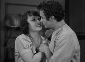 Aurélie (Ginette Leclerc) is swept off her feet by the handsome shepherd (Charles Moulin) in Marcel Pagnol's The Baker's Wife (1938)