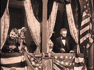 Joseph Henabery as Abe Lincoln moments before the assassination in Ford's Theater in D.W. Griffith's Birth of a Nation (1915)