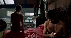 Dr. George Dumurrier (Jean Sorel) is compromised by his affair with Jane Bleeker (Elsa Martinelli) in Lucio Fulci's One on Top of the Other (aka Perversion Story, 1969)